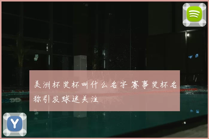 美洲杯奖杯叫什么名字 赛事奖杯名称引发球迷关注